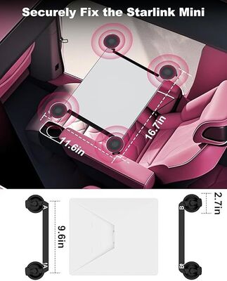 comprare Montaggio per auto di tazze di aspirazione per veicoli pesanti per Starlink Mini, kit di adattamento del tetto sicuro per il veicolo per la guida online manufacture